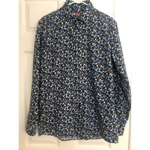 Soul of London Men's Floral Semi-Fitted Dress Shirt